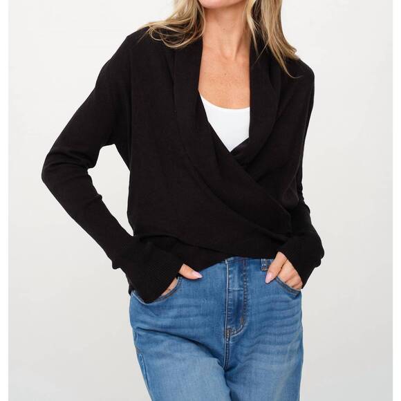 SIX/FIFTY Sweaters - NEW SIX/FIFTY ellie criss cross cardigan in black